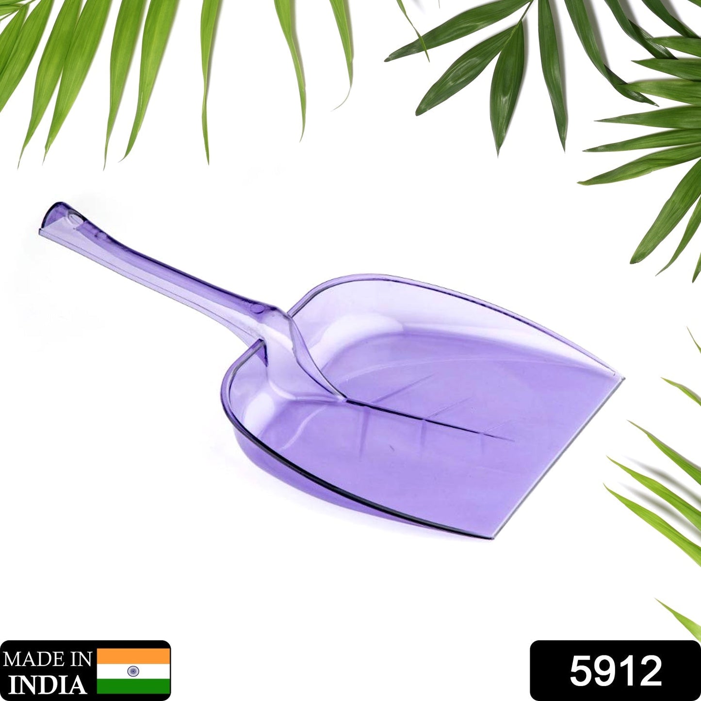 Plastic Unbreakable Dustpan with Long Handle, Large Size for Home & Kitchen (1 Pc)