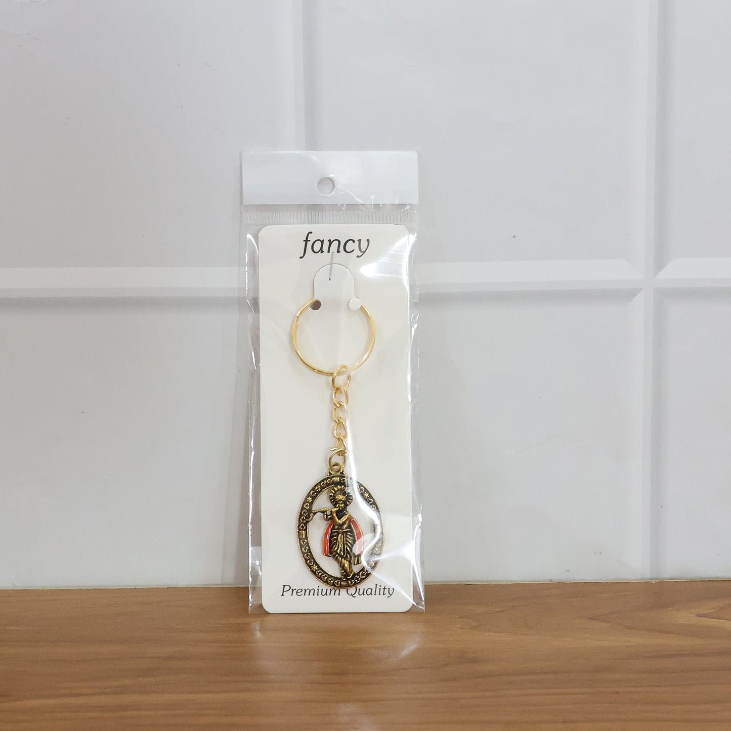 Metal Traditional Decorative Lord Krishna Keychain (1 Pc)