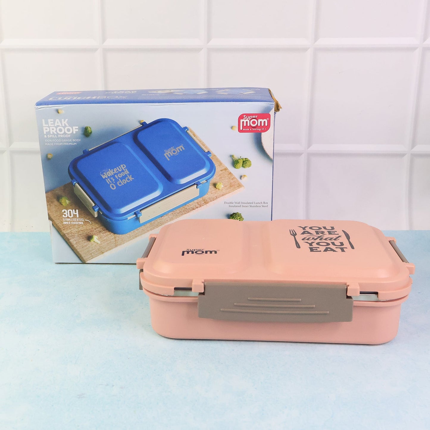 Supermom 2 Partition Stainless Steel Lunch Box