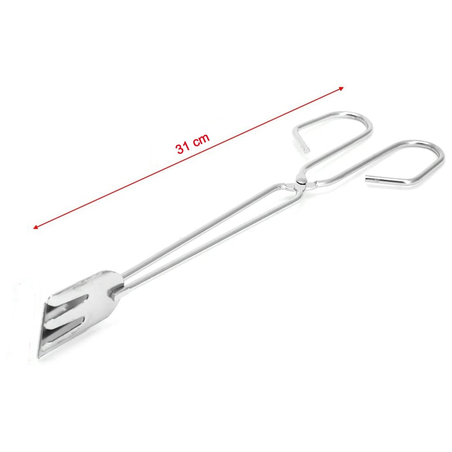 31cm Multi-Functional Metal BBQ Tongs for Serving (Clamp, Durable)