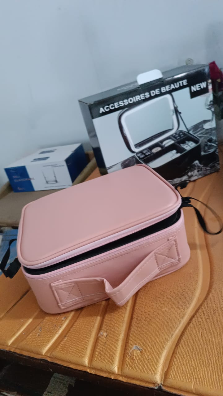 Premium LED Light Makeup Organizer Box (1 Pc / Mix Color)