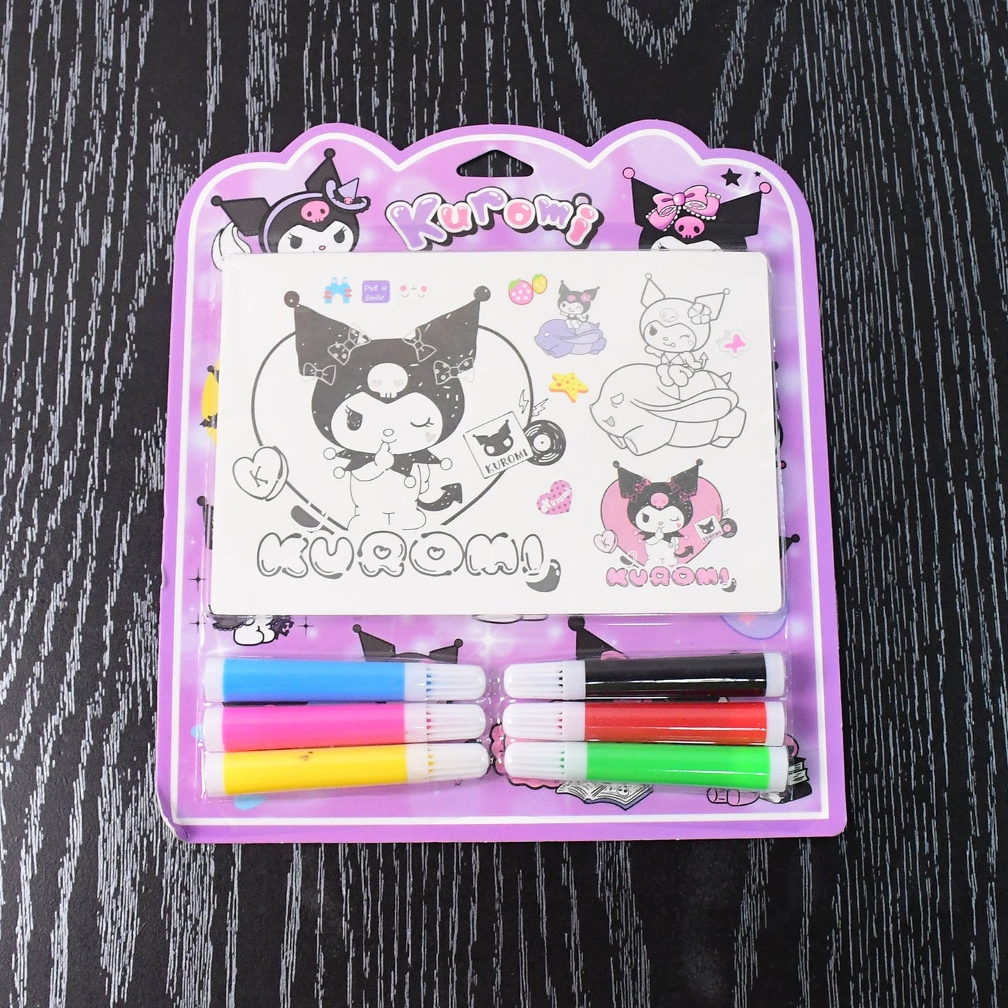 Coloring Book for Kids 6 Sheets with 6 Colorful Markers (1 Set)