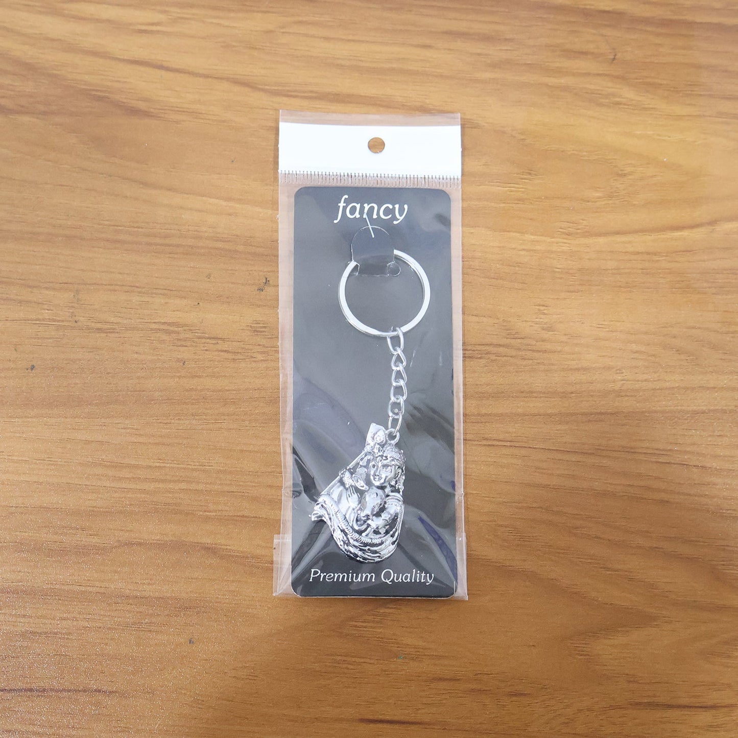 Premium Silver-Finish Metal Keychain (1 Pc)