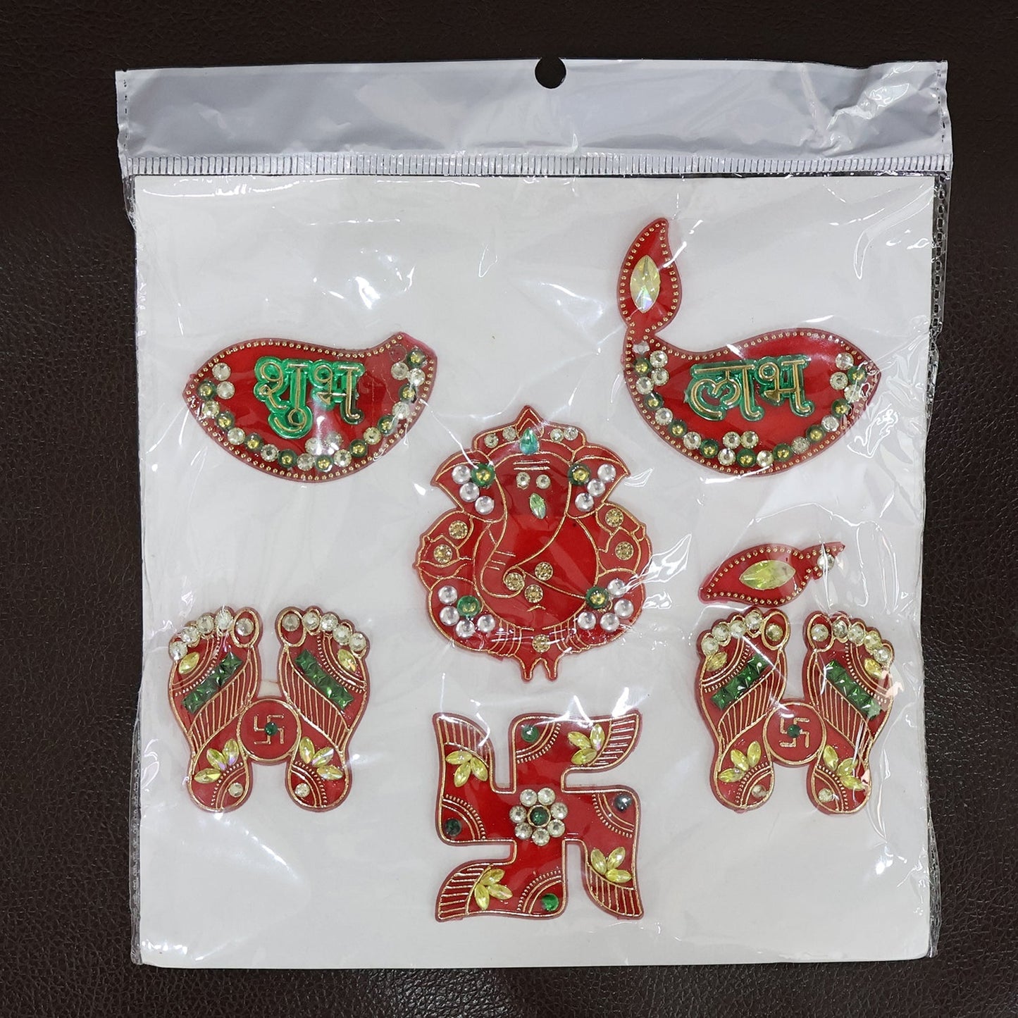Traditional Decorative Shubh Labh Door Hanging (6 Pc / 1 Set)