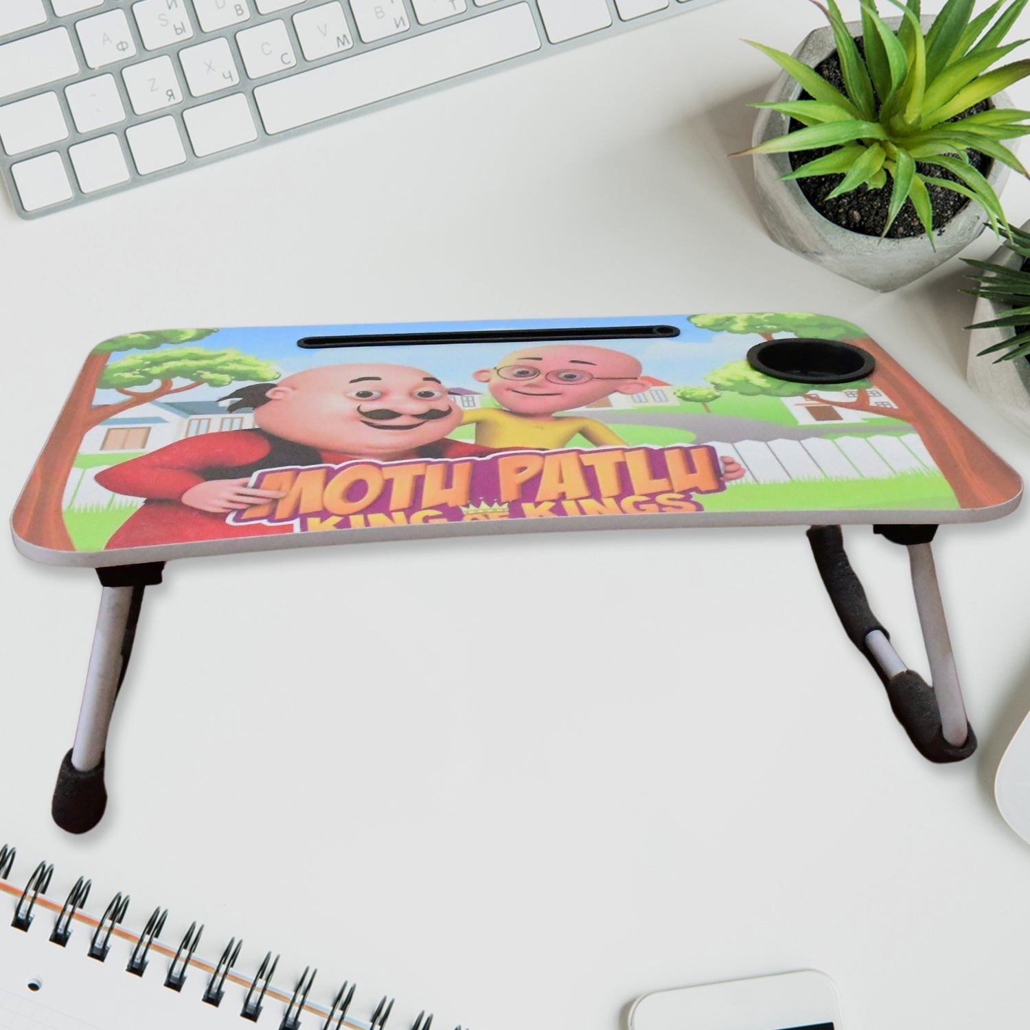 Multipurpose Portable Writing Homework Mix Cartoon Design Printed Table (1 Pc / Mix Design / 61×41 Cm)