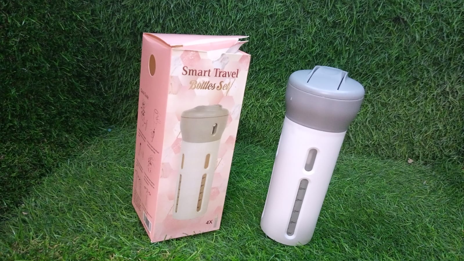 Customize 4 in 1 Travel Dispenser Bottle Set Travel Refillable Cosmetic Containers Set