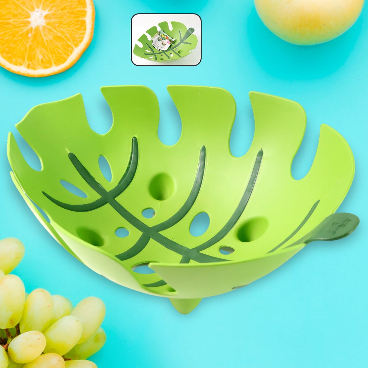 Leaf-Shaped Plastic Fruit Basket