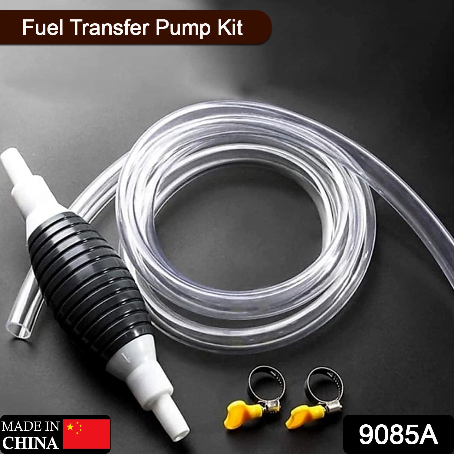 Fuel Transfer Pump Kit, High Flow Siphon Hand Oil Pump, Portable Manual Car Fuel Pump for Petrol Diesel Oil Liquid Water Transfer Pump