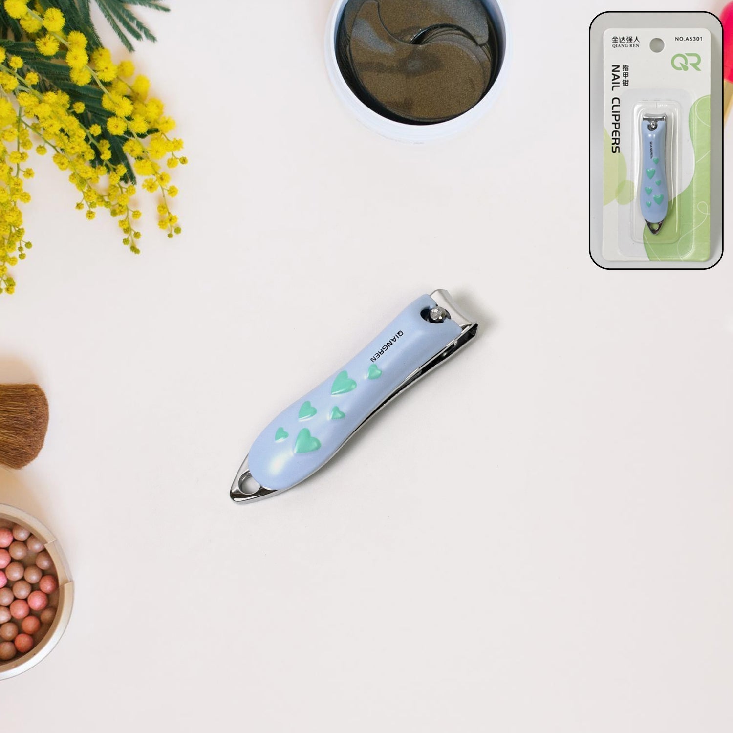 Cute Nail Clipper with Nail Catcher, Nail File - Stainless Steel (1 Pc)