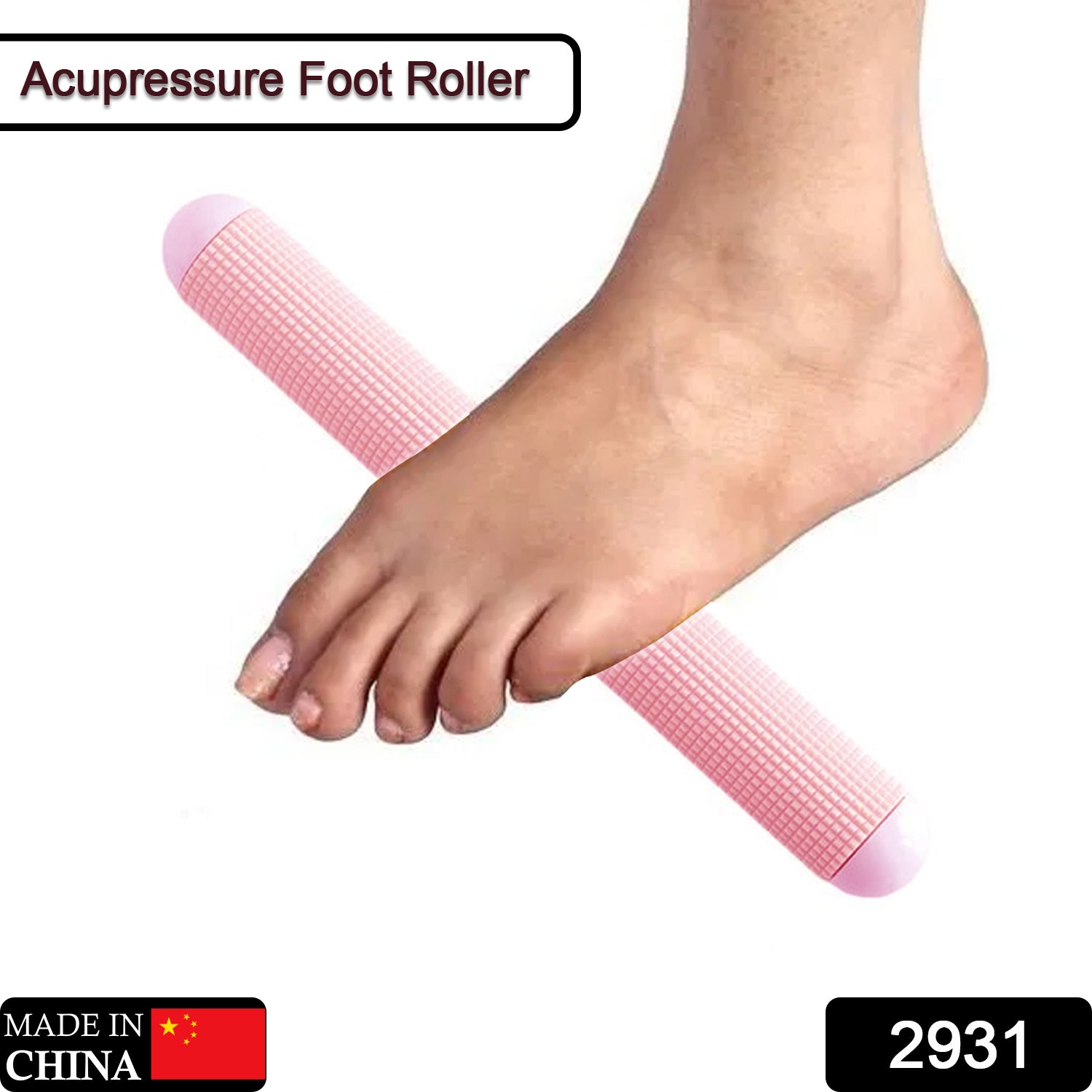 Acupressure Foot Roller Plastic With Massager Multicolor Plain Relief And Body Care