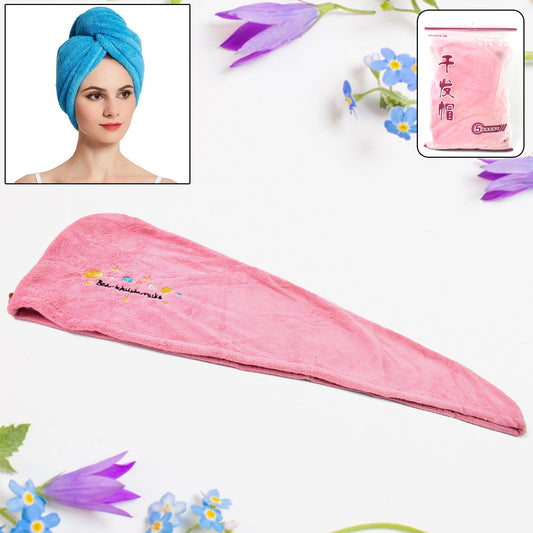 Microfiber Hair Wrap Towel Cap (1 Pc / 63x23 Cm /  Mix Color), Hair accessories