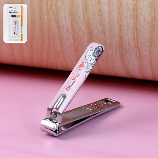 Cute Nail Clipper with Nail Catcher, Nail File - Stainless Steel (1 Pc)