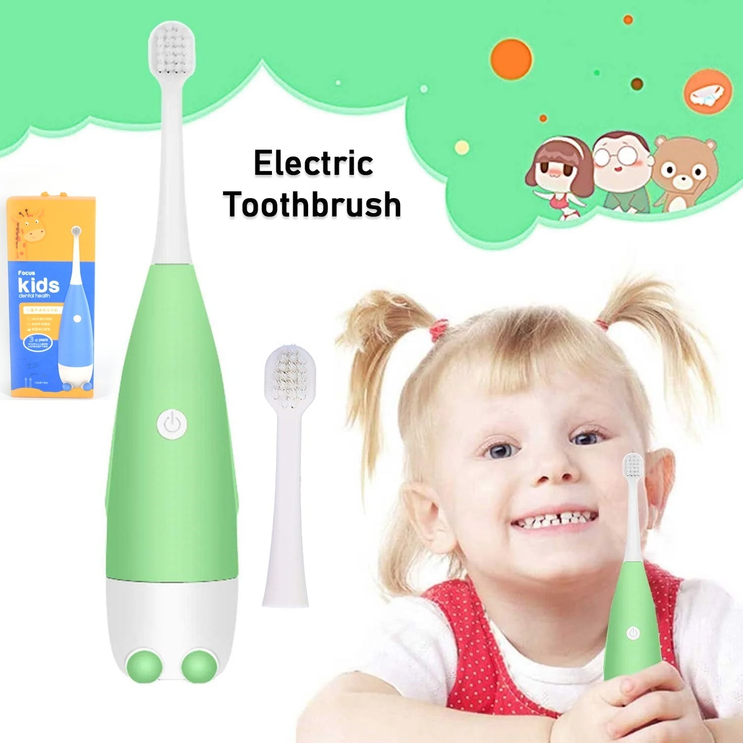 Adult Waterproof Electric Toothbrush (1 Pc / Battery Operated / Mix Colour)