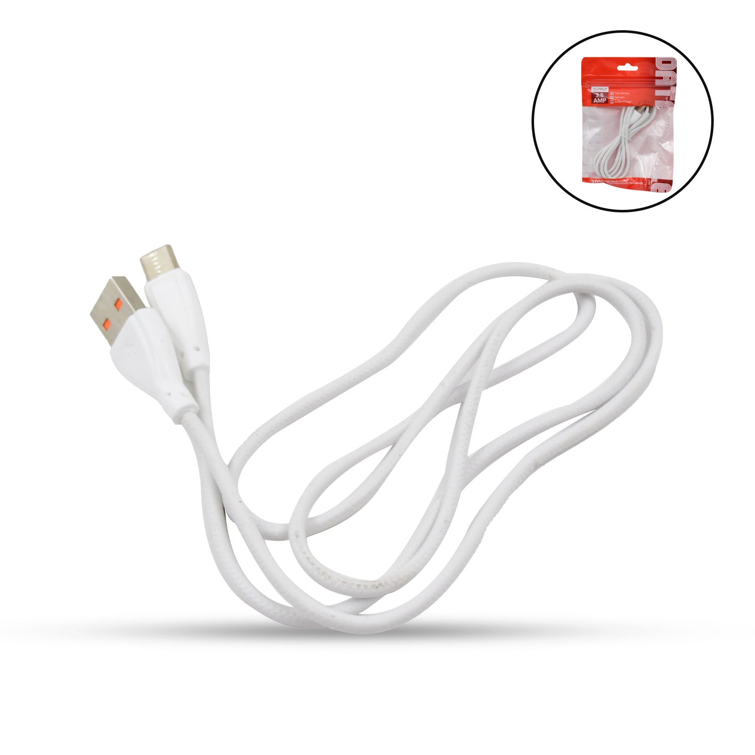 Type C data cable with 3.5 Amp Fast Charging Cable (900 MM / 1 Pc)