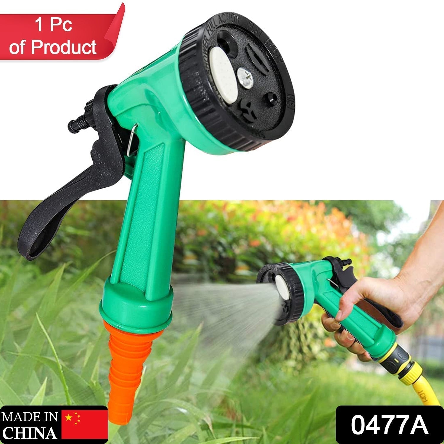 Garden Hose Nozzle Spray Nozzle with Adjustable For Garden & Multi Use