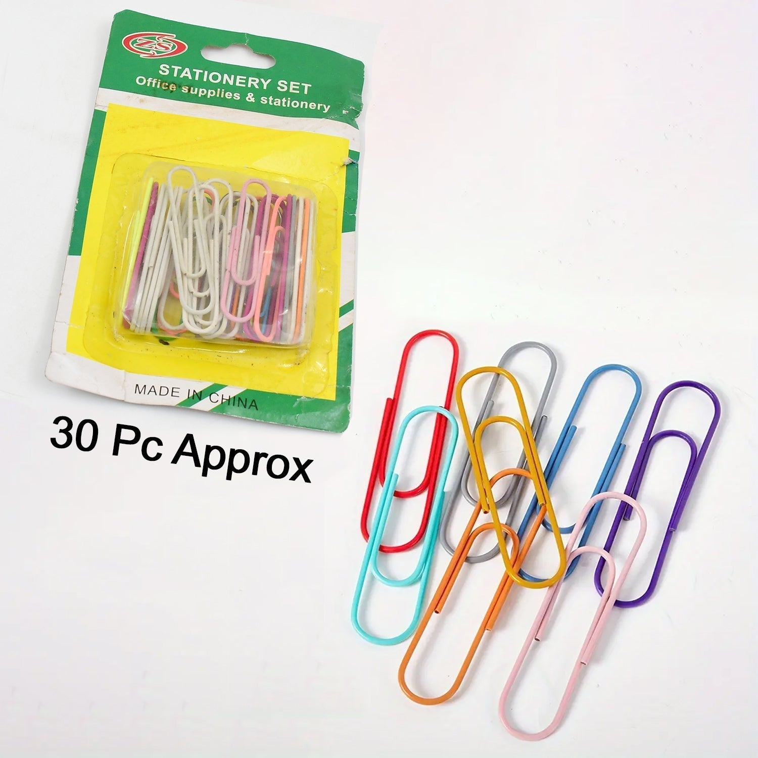 Multipurpose Assorted Color Paper Clips (Approx 30 Pcs / Medium Size)