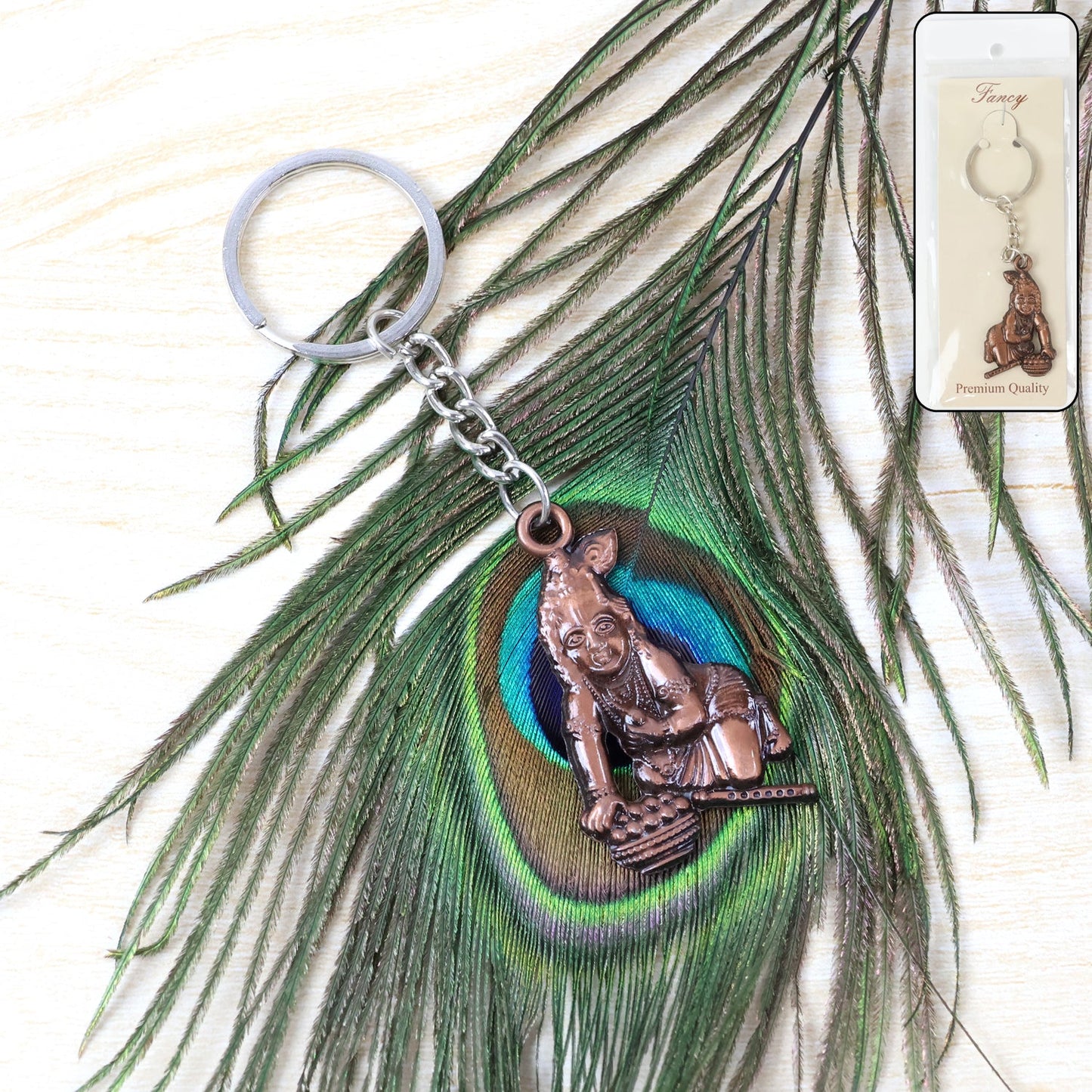 Bal Krishna Crawling Design Keychain (1 Pc)