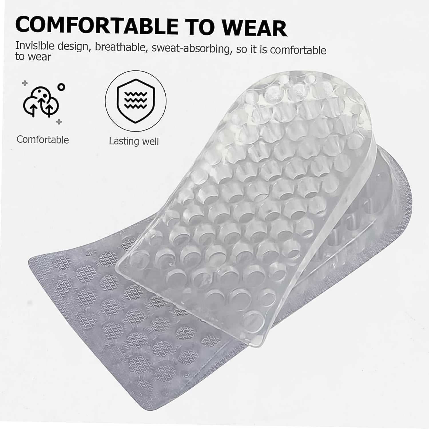 Height Increase Silicone Insoles Heel (1 Pair / 4 Layer)