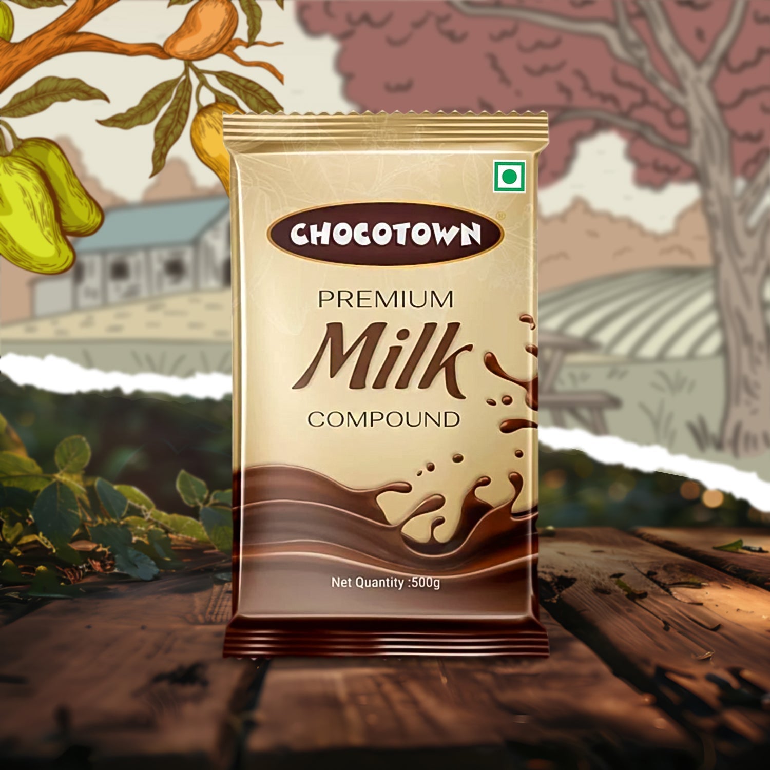 Chocotown Premium Milk Compound Slab (500 gm)