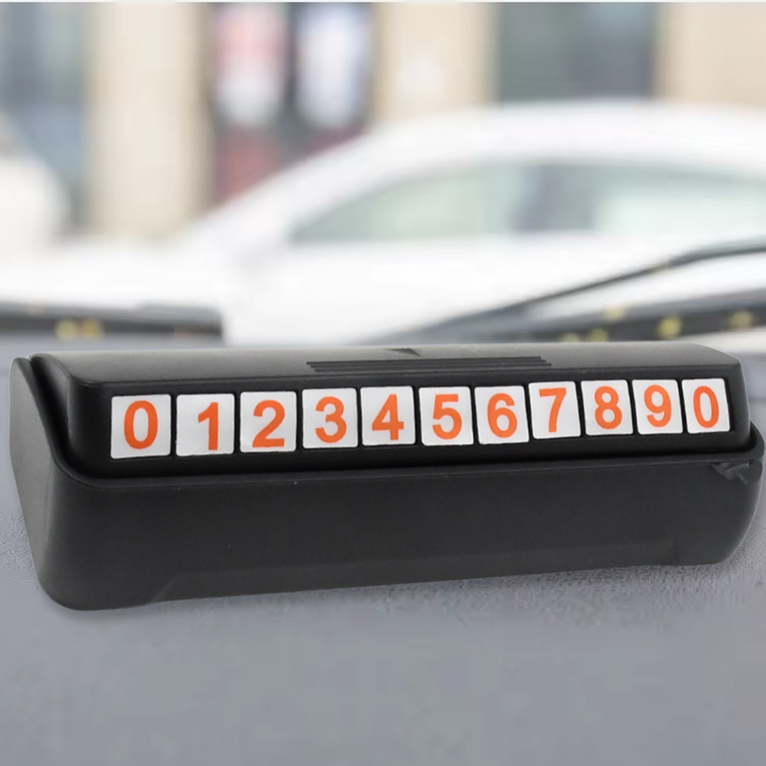 Temporary Car Parking Mobile Number Display with Magnetic Numbers Stickers (1Pc) 