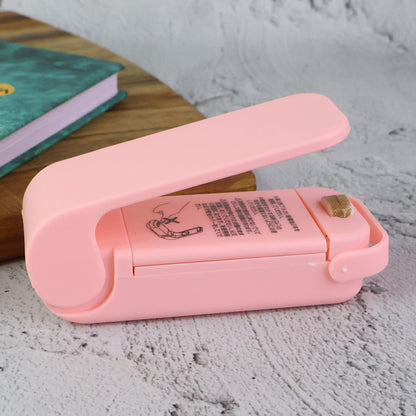 Mini Plastic Bag Sealer – Portable Heat Sealing Machine, Battery Operated (1 Pc / Mix Design)