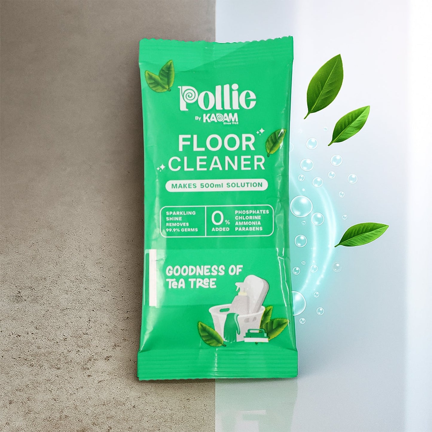 Pollic Kadam Concentrated Floor Cleaner Sachet – Tea Tree Fragrance (50 Gm)