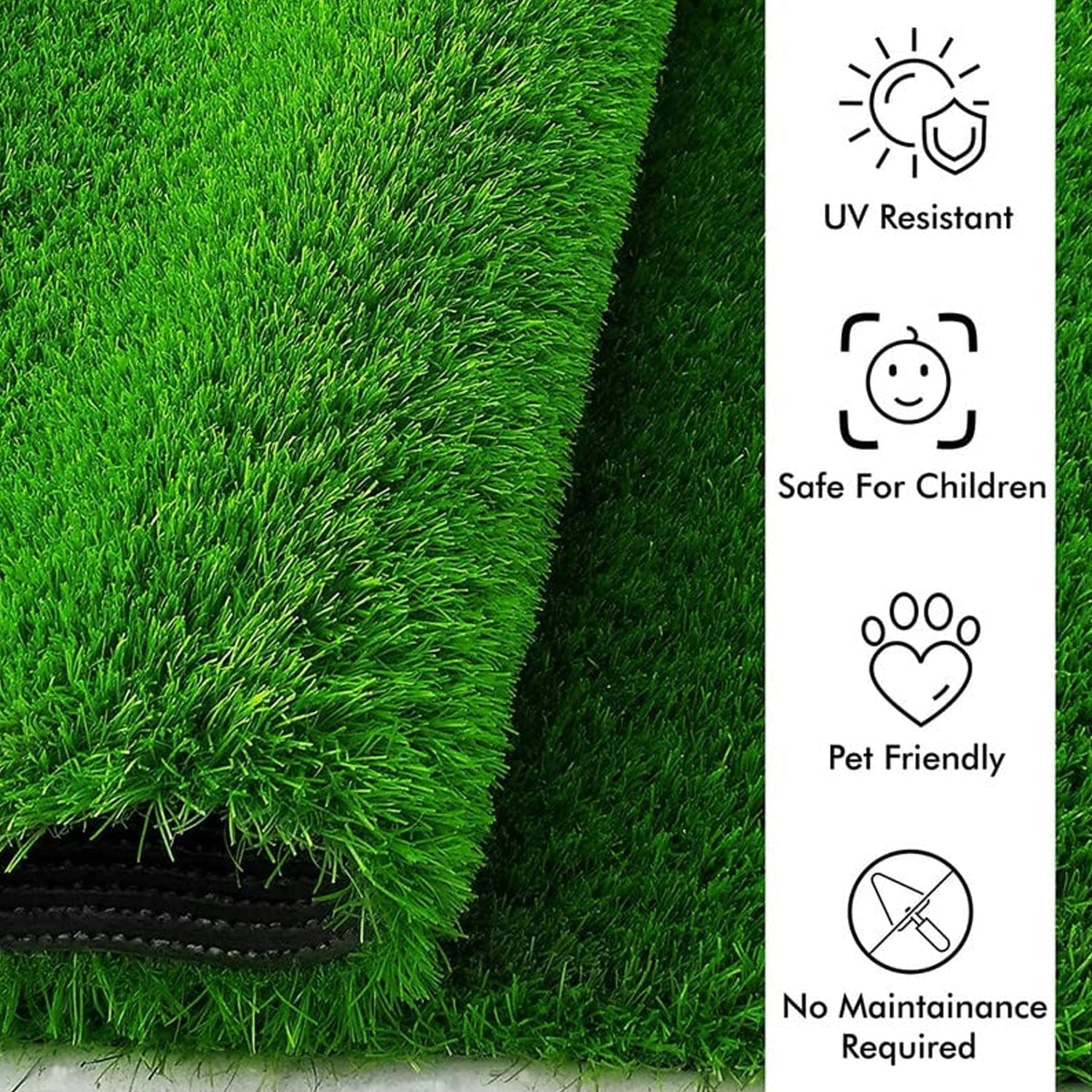 Artificial Grass for Balcony Or Doormat, Soft and Durable Plastic Turf Carpet 58x38cm