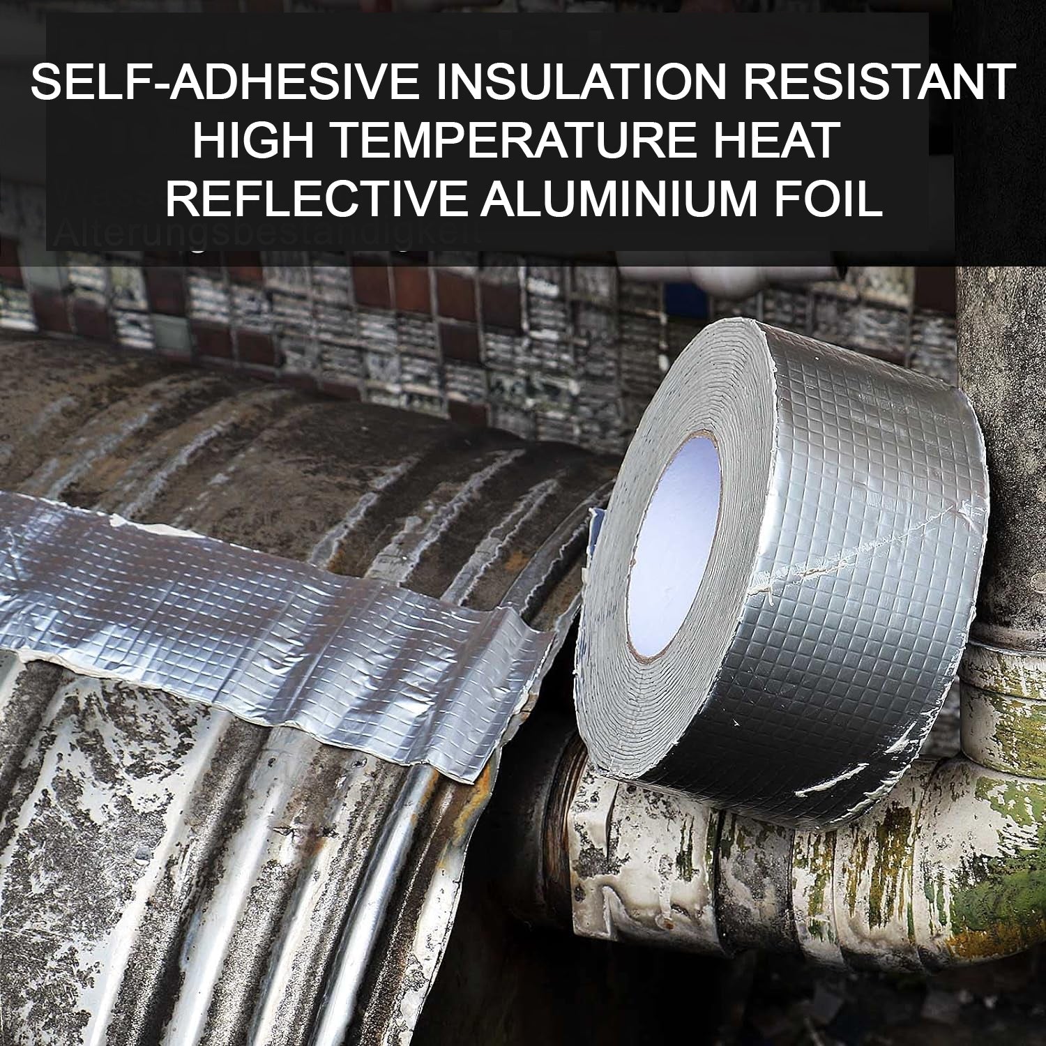 Self-Adhesive Insulation Resistant High Temperature Heat Reflective Aluminium Foil Duct Tape Roll (1 Pc 796 Gm)