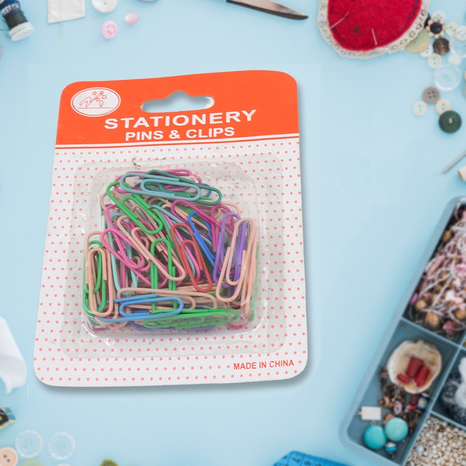 Multipurpose Assorted Color Paper Clips (Approx 70 Pcs / Small Size)