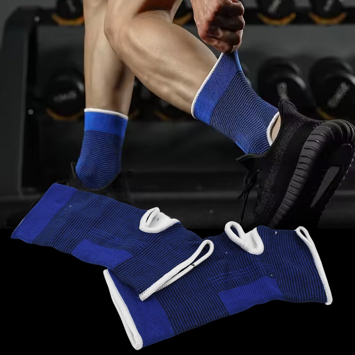 Adjustable Ankle Support Brace Cap Wrap Pad (1 Pair)