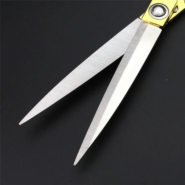 Stainless Steel Tailoring Scissor Sharp Cloth Cutting for Professionals (9.5inch) (Golden)