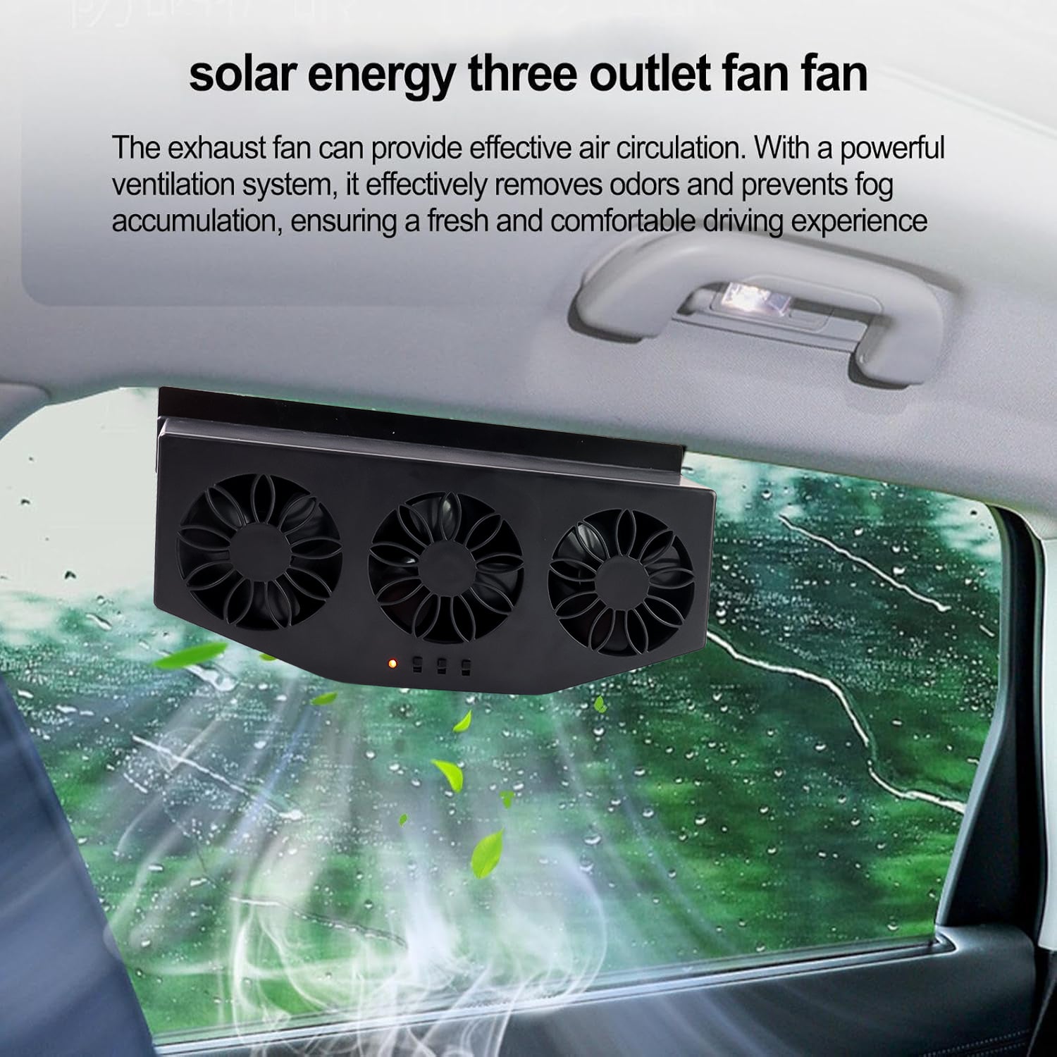 3-Fan Solar Car Vent Exhaust System
