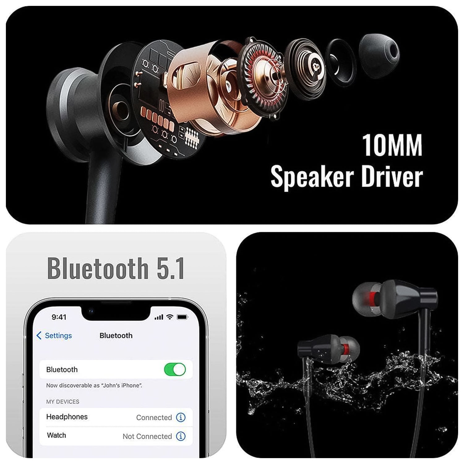 Bluetooth Wireless in-Ear Earphones (1 Pc / USB Type-C)