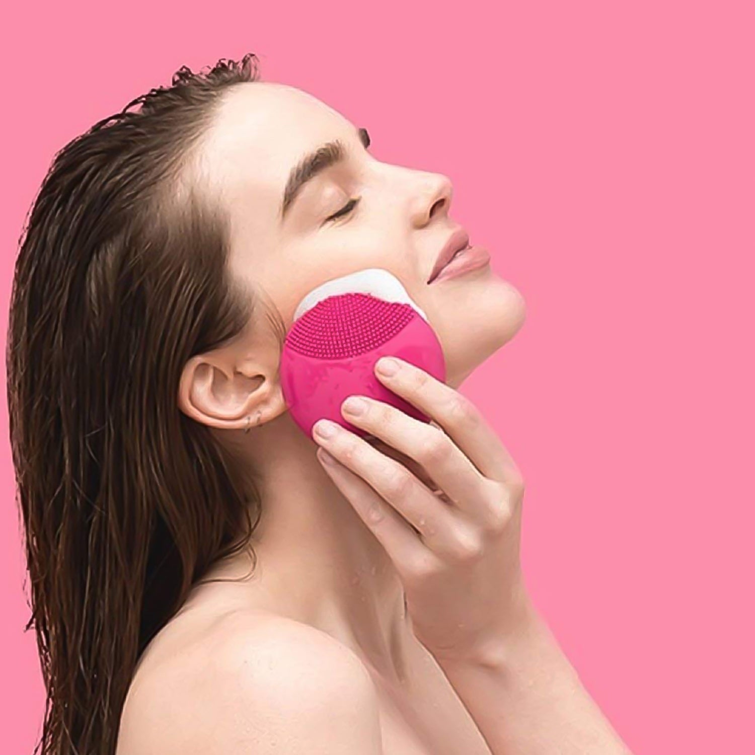 Silicone USB Facial Cleansing Brush and Face Massager (1 Pc)