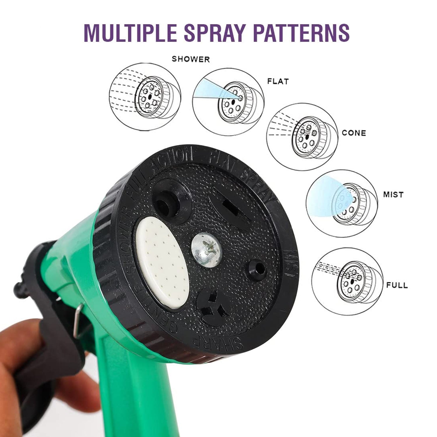 Garden Hose Nozzle Spray Nozzle with Adjustable For Garden & Multi Use