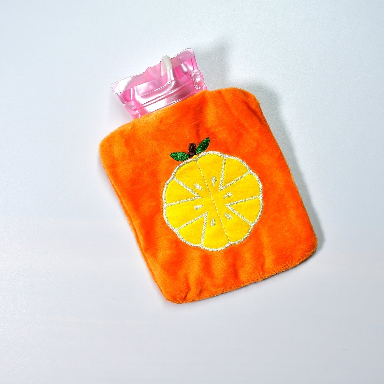 Orange small Hot Water Bag with Cover for Pain Relief, Neck, Shoulder Pain and Hand, Feet Warmer, Menstrual Cramps.