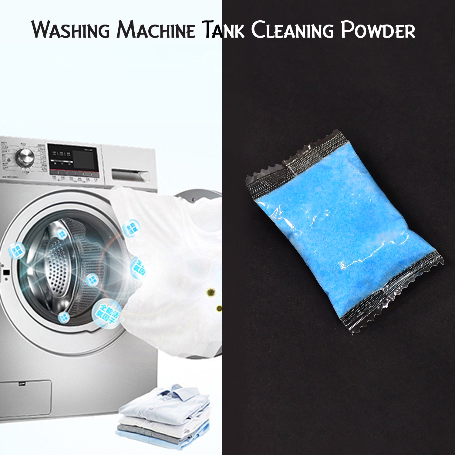 WASHING MACHINE STAIN TANK CLEANER DEEP CLEANING DETERGENT POWDER ( 1PC )