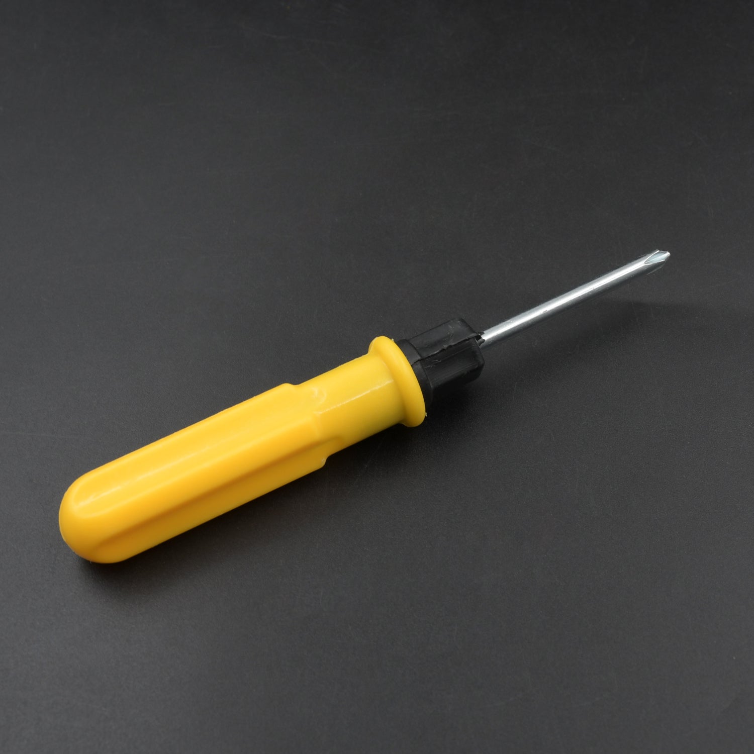 Small Pocket Size 2 in 1 Slotted Cross Head Double Sided Flat Magnetic Screwdriver with PVC Plastic Coated Handle (1 Pc)