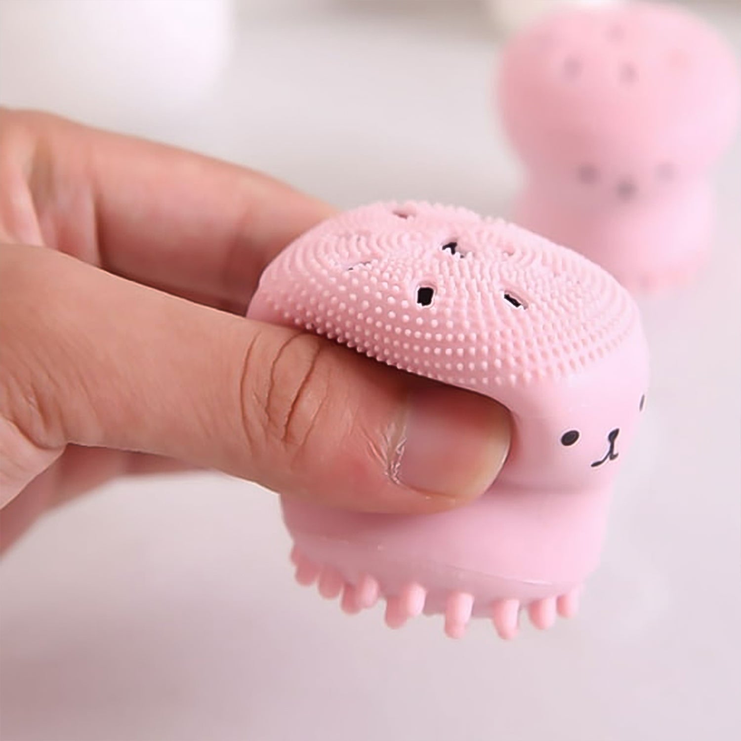 Cute Octopus Shape Silicone Face Scrubber Massager (1 Pc)