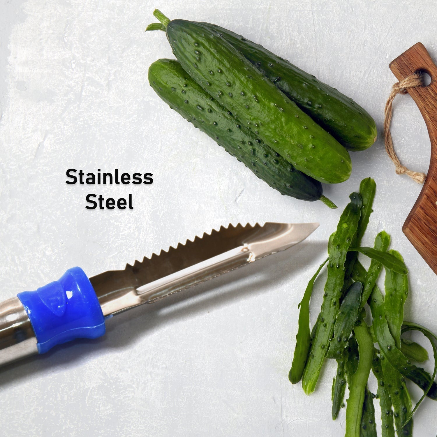 2in1 Multi-Purpose Stainless Steel Peeler With Hanging Ring For Vegeta