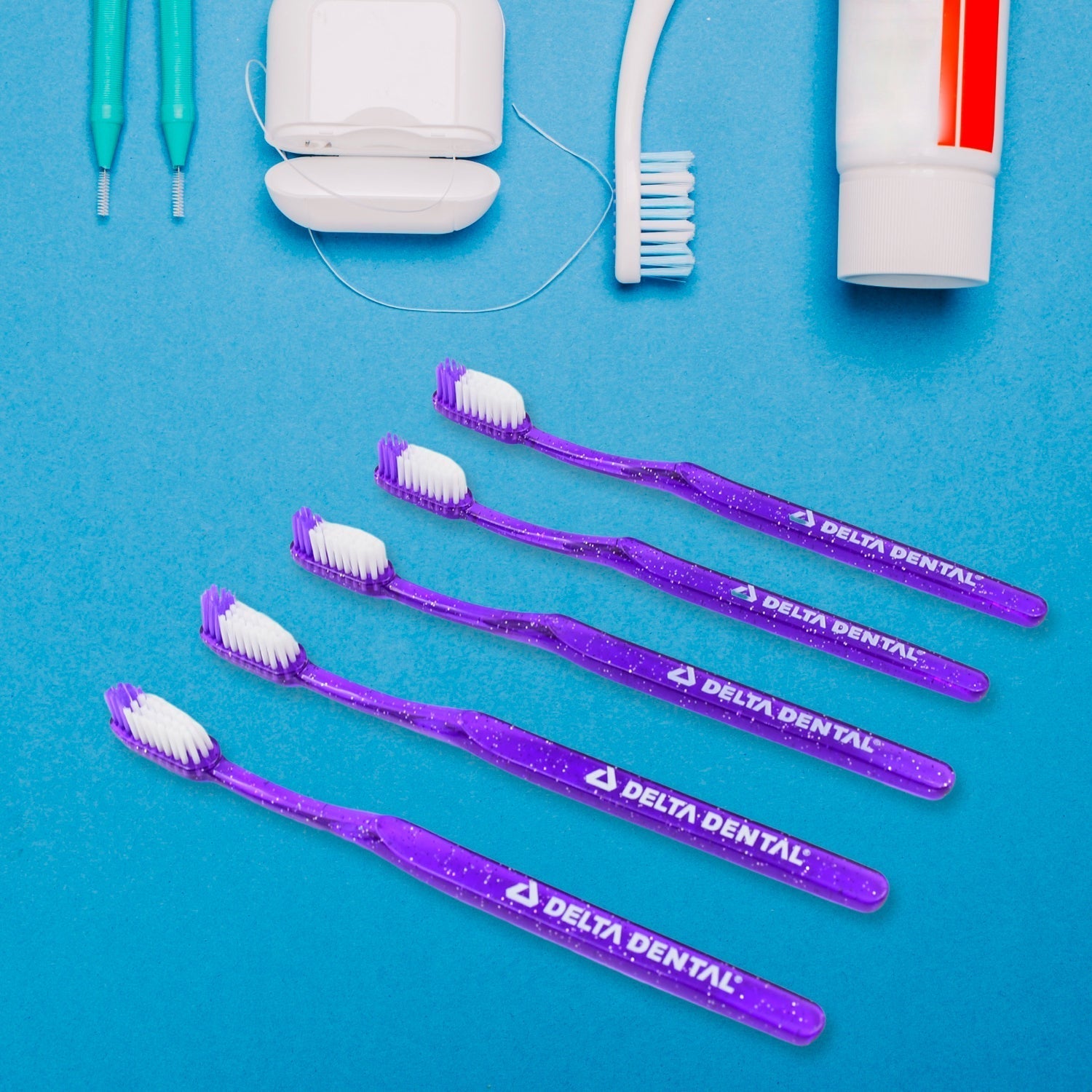 Plastic Toothbrush With Plastic Round Box (10 pcs Set)