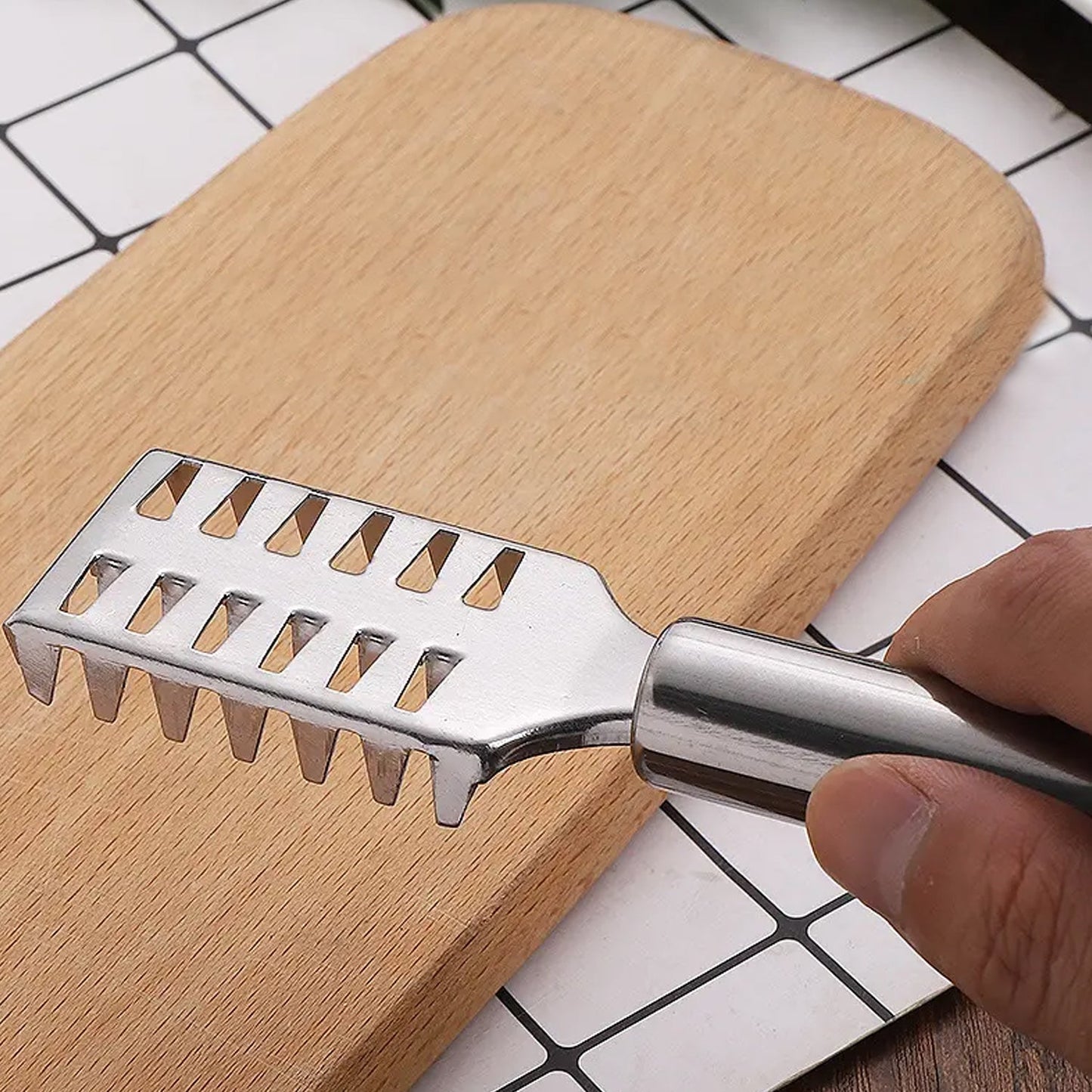 Stainless Steel Fish Scale Remover Scraper – Sawtooth Kitchen Tool