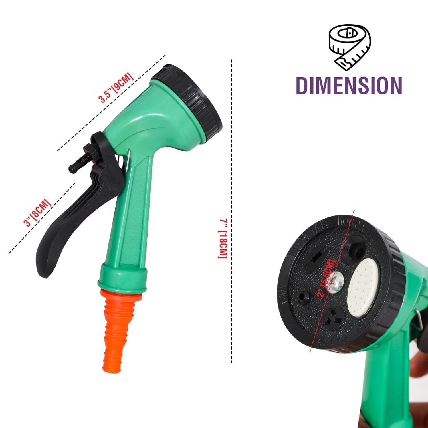 Garden Hose Nozzle Spray Nozzle with Adjustable For Garden & Multi Use