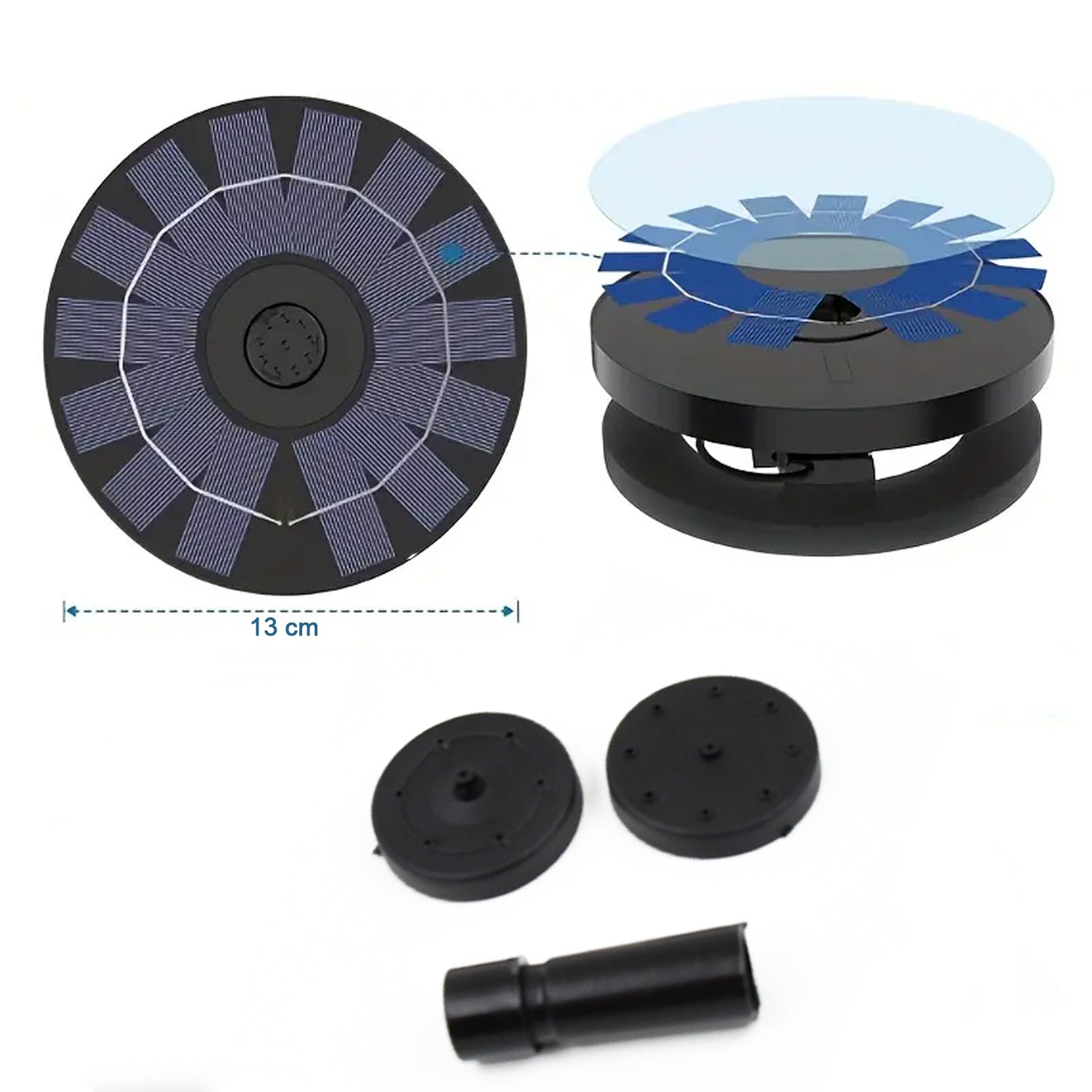 Solar Water Fountain Pump with Multi Spray Modes (1 Set)