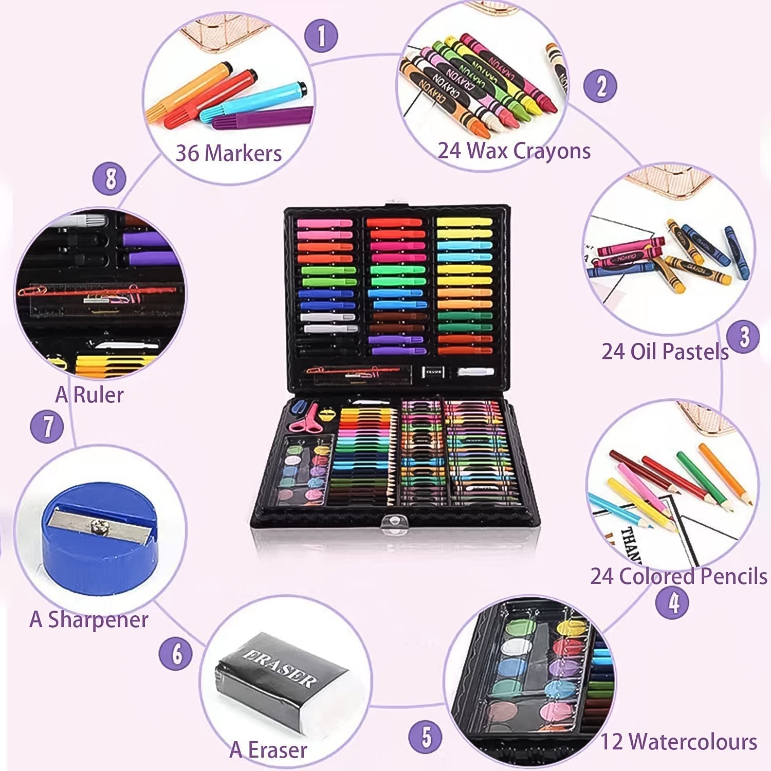 Painting & Drawing Sets for Kids (150 Pcs Set)