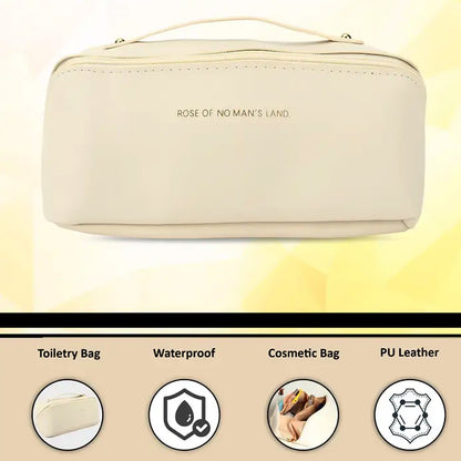 Travel Makeup & Toiletry Organizer Pouch with Zipper & Handle (1 Pc / Mix Color)