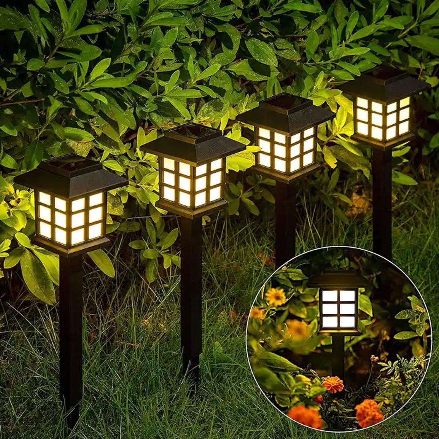 Big Solar Outdoor Lights, 6 Pack Waterproof Solar Pathway Lights, 10 Hrs Long-Lasting LED Landscape Lighting Solar Garden Lights, Solar Lights for Walkway Path Driveway Patio Yard & Lawn (6 Pc Set)