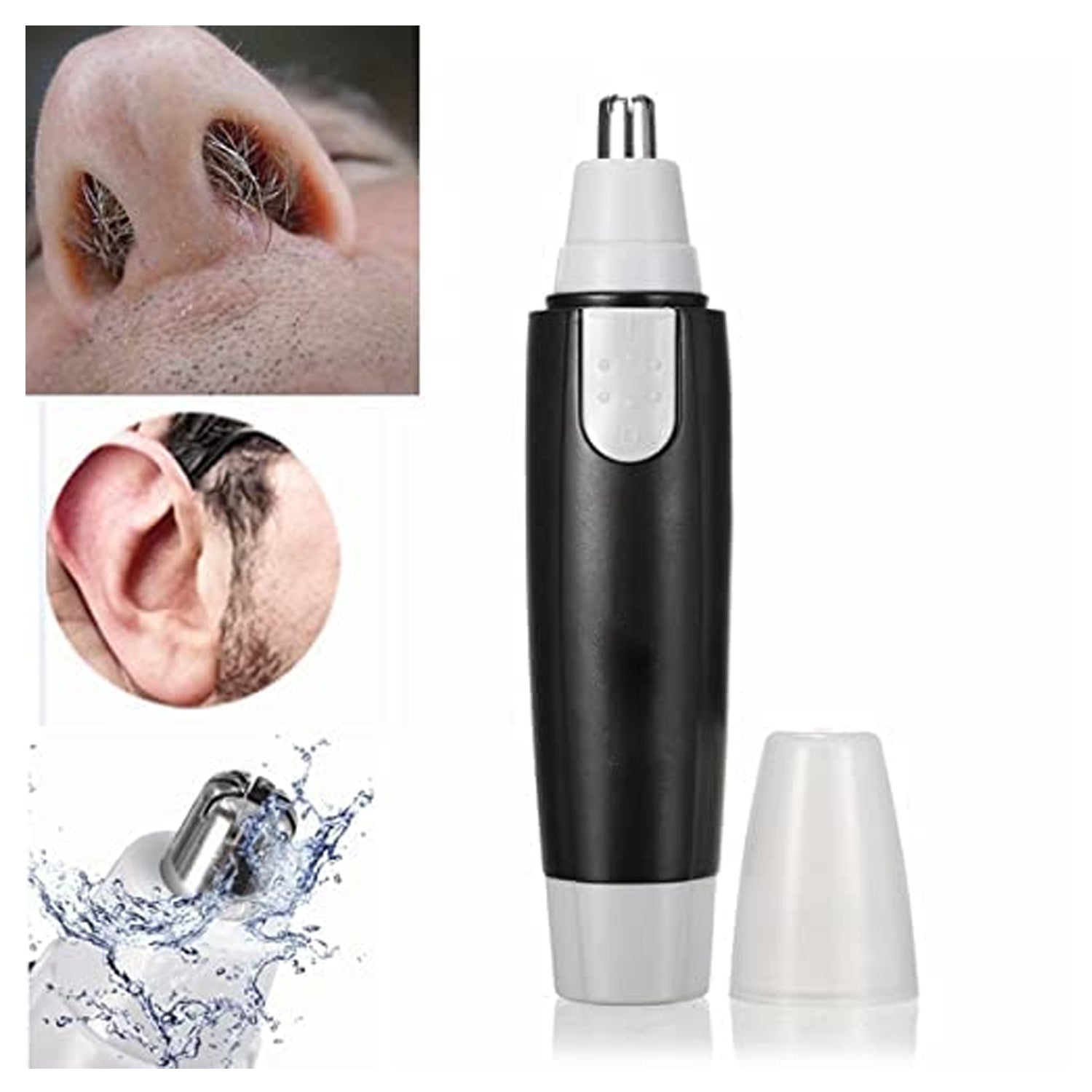 Sharp Steel Battery-Operated Ear and Nose Hair Trimmer