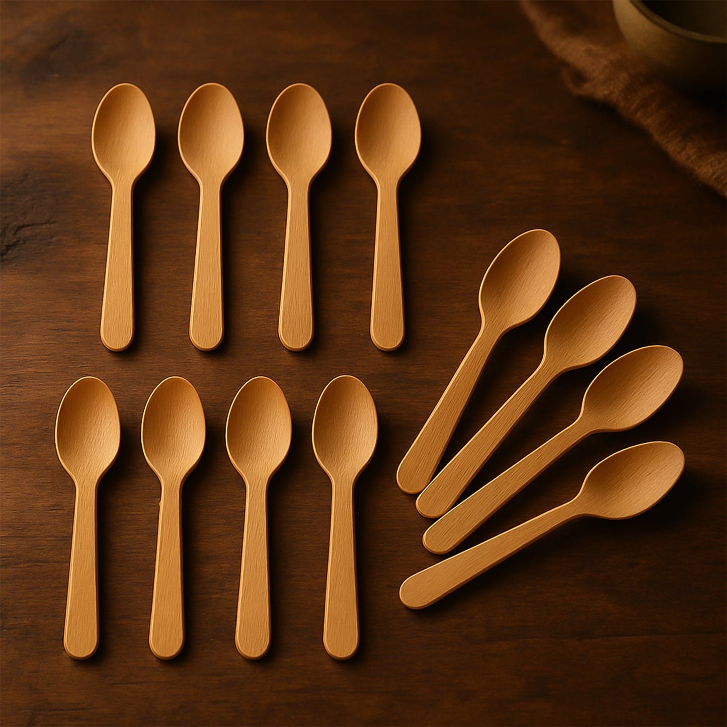 110mm Wooden Tea Spoon – 30 Pcs Pack