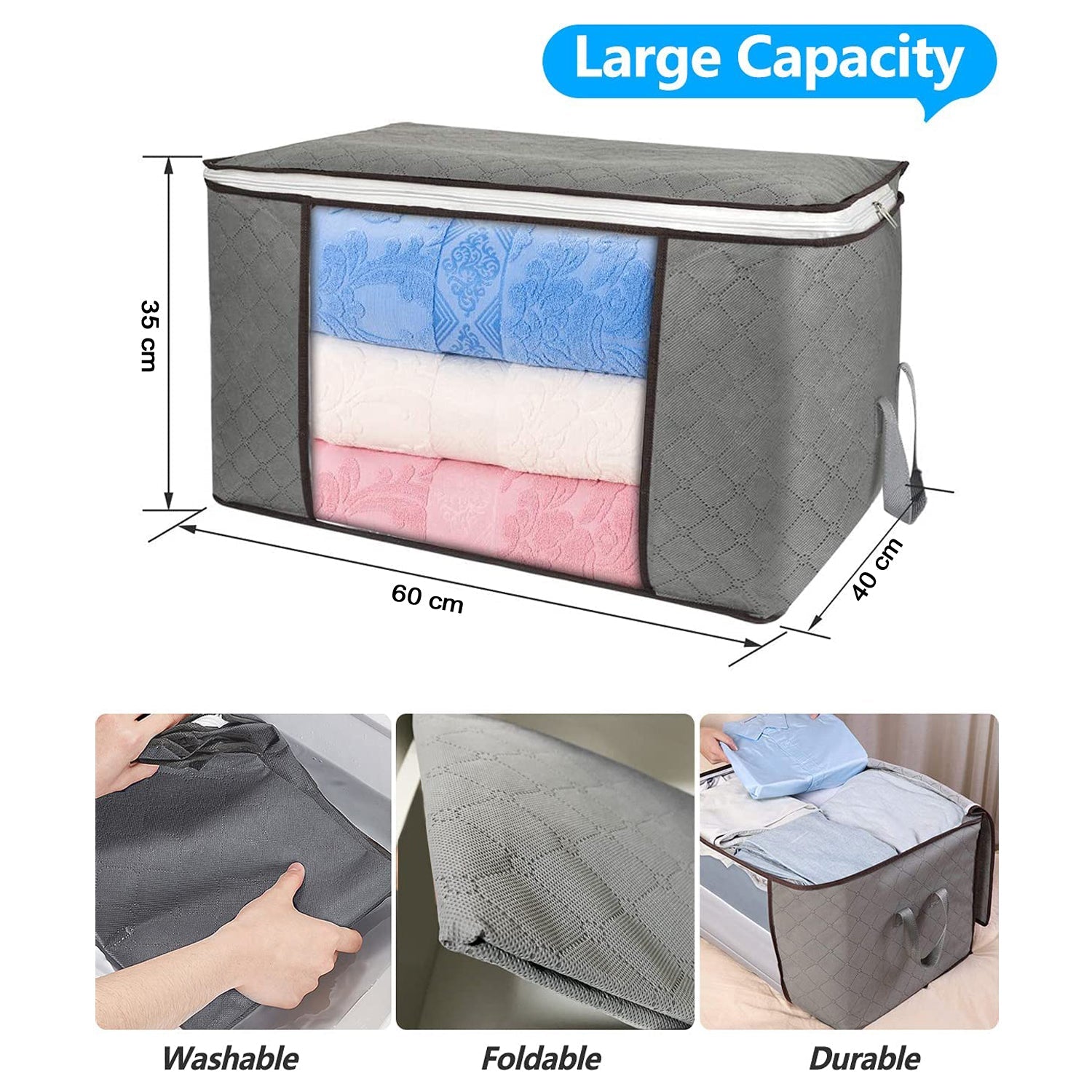 TRAVELLING STORAGE BAG USED IN STORING ALL TYPES CLOTHS AND STUFFS FOR TRAVELLING PURPOSES IN ALL KIND OF NEEDS (4 Pcs Set)